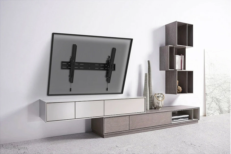 Mbajtës muri për TV Neomounts WL35S-850BL18, 2.18 m (86"), 100 x 100 mm, 800 x 400 mm, 0 - 12°, Çelik, E zezë
