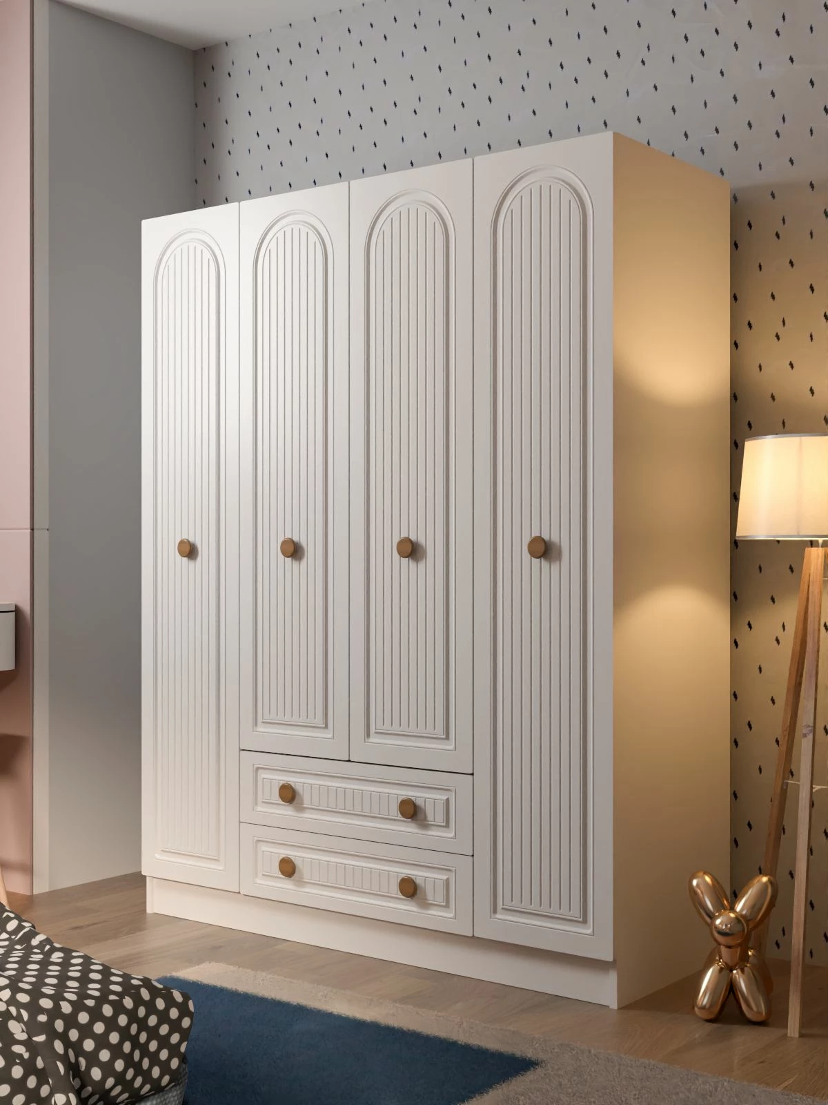 Dollap Skye Decor, i bardhë, Tavero