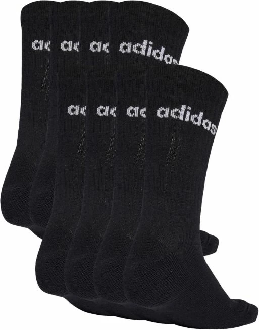 Çorape crew adidas Cushioned Linear KF9092, të zeza, 10 palë