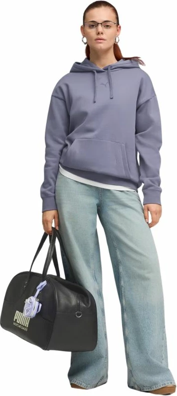 Duks për femra Puma ESS Centered Cat Logo Relaxed Hoodie 692917 65, vjollcë [Madhësia: M]