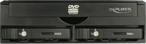 Rack mobil për HDD/SSD DeLOCK 47230, 5.25", SATA III, hot-swap, i zi