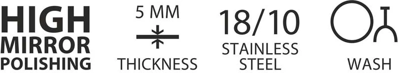 Lugë supe OVE Torino, çelik inox 18/10, trashësi 5 mm, set 12 copë, argjendtë