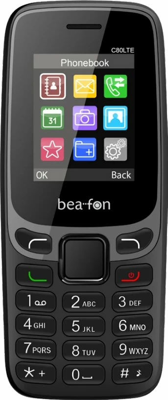 Celular Bea-Fon C80 LTE, Dual SIM, 4G LTE, ekran 1.77", bateri 800 mAh, i zi