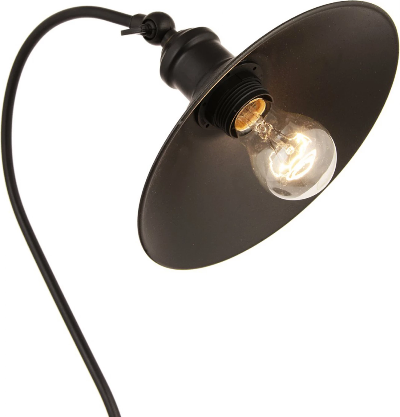 Llambë tavoline metalike, ngjyrë e zezë, FH7571.01, 22x50 cm