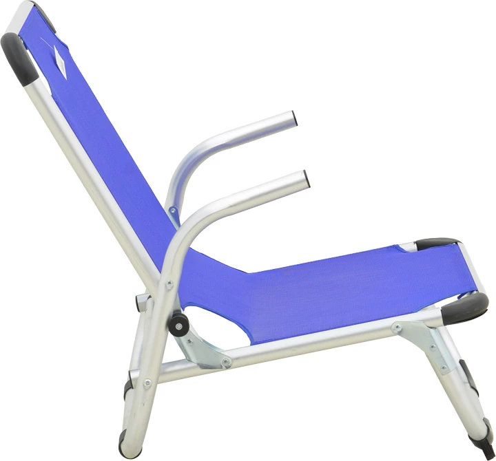 Karrige plazhi Playa, alumin i fortë, tekstilene blu, 54x72x63cm