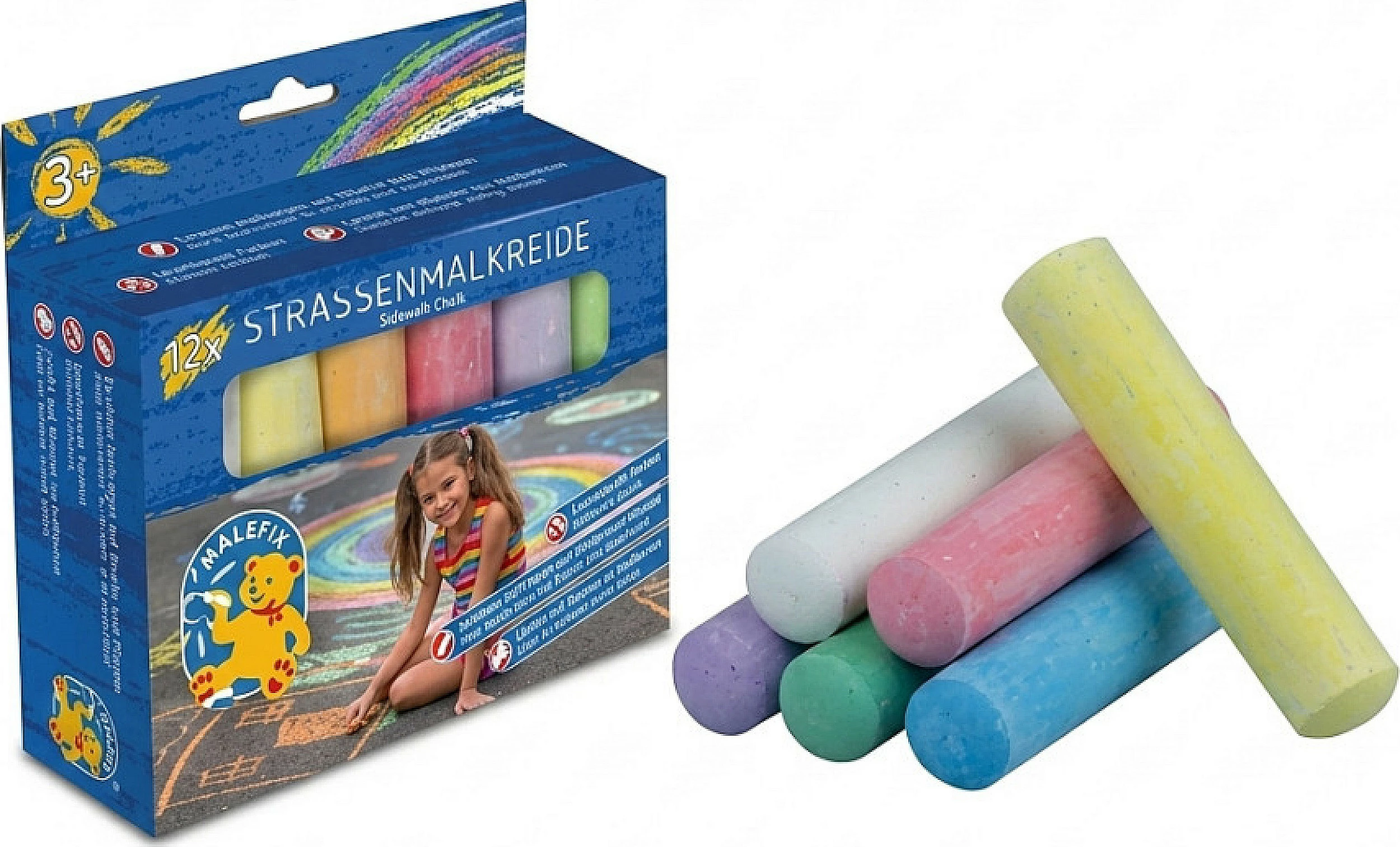 Kredë rruge PUSTEFIX MALEFIX Fairy Tale, set 6 copë, ngjyra pastel