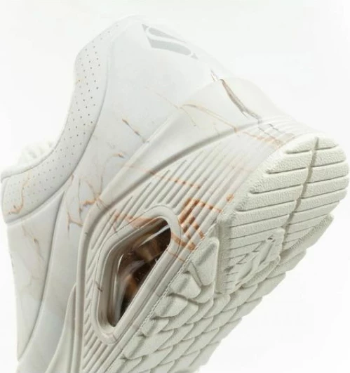 Atlete femra Skechers, të kremta