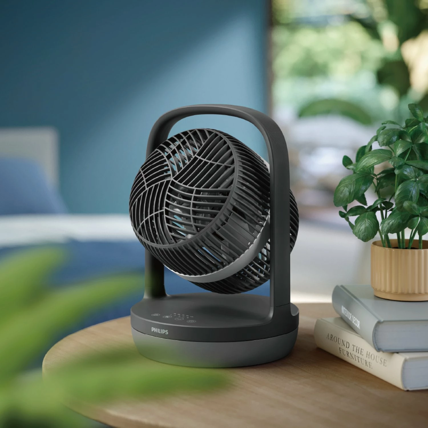 Ventilator dysheme Philips 3000 Series CX3050/01 27W, 3 shpejtësi, oscilim automatik, timer, i zi