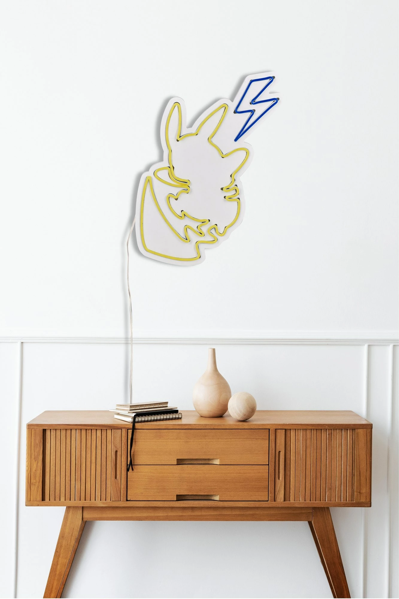Dritë dekorative LED plastike, Pikachu, e verdhë dhe blu