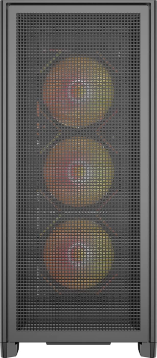 Kasë DarkFlash AIRNOVA Big Tower, suport E-ATX/ATX/M-ATX/ITX, USB-C Gen2 10 Gbps, deri 10 tifozë, e zezë, set me 3 tifozë