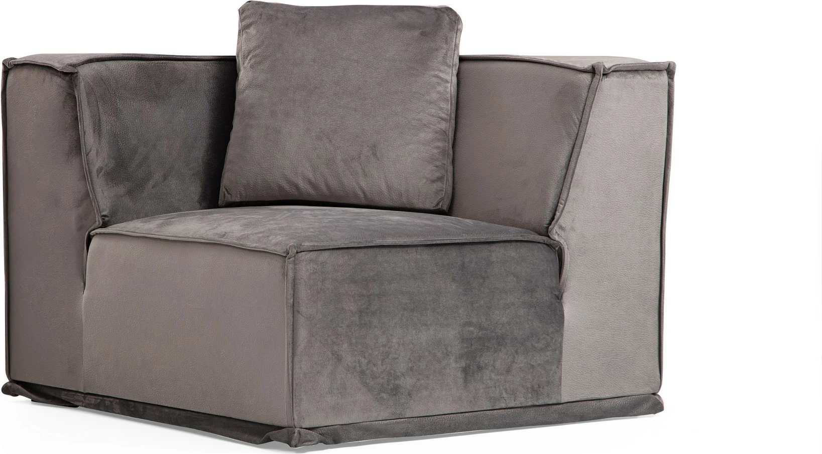 Këndare Atelier del Sofa, Lego Corner 2 (L1-O1-O1-C-O1-1R), ngjyrë gri