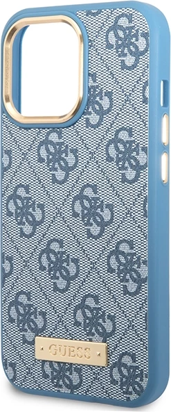 Mbështjellës Guess GUHMP14LU4GPRB për iPhone 14 Pro 6.1", MagSafe, kaltër