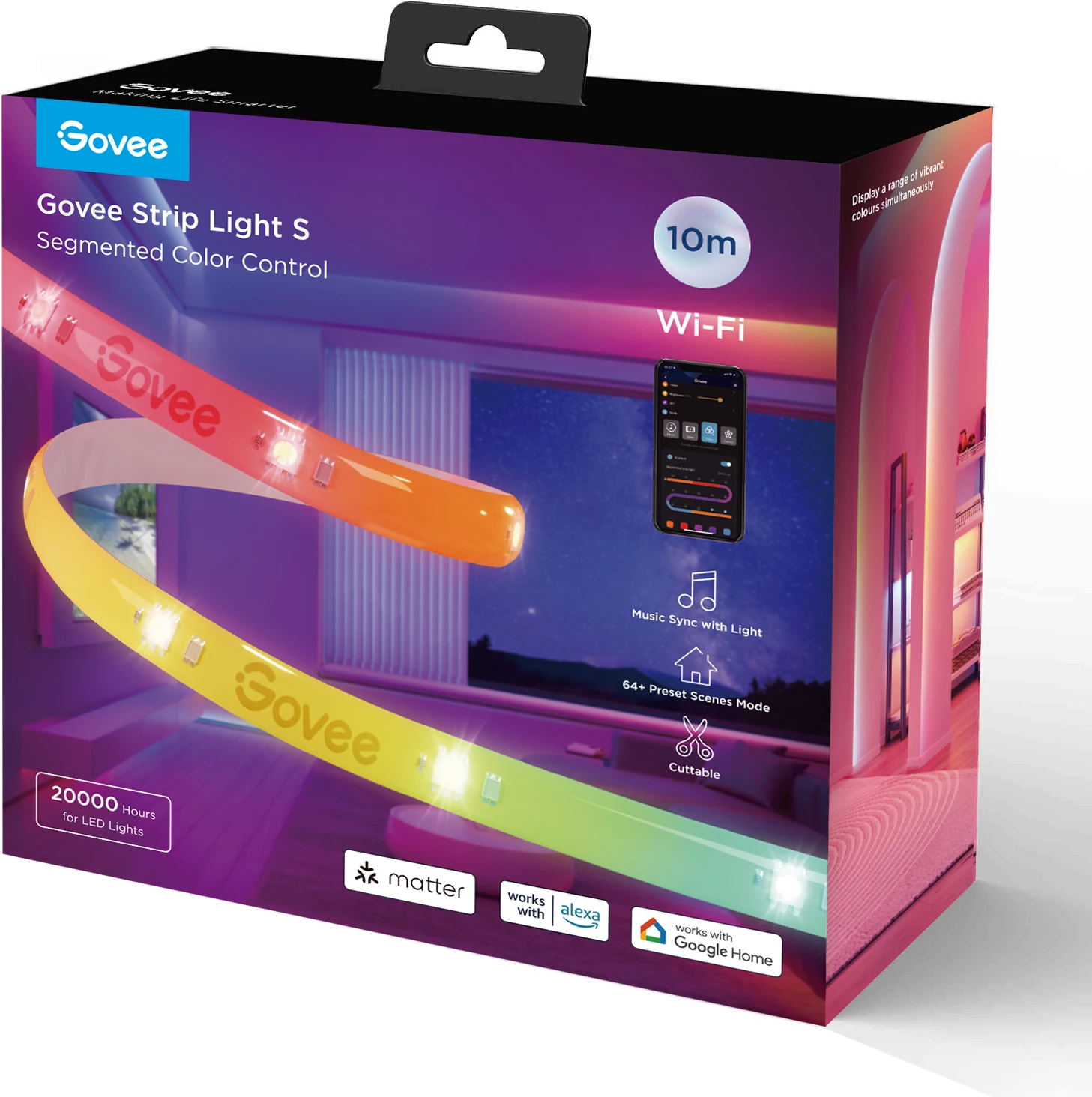Shirit LED RGBIC Govee Strip Light S 10m, Wi‑Fi