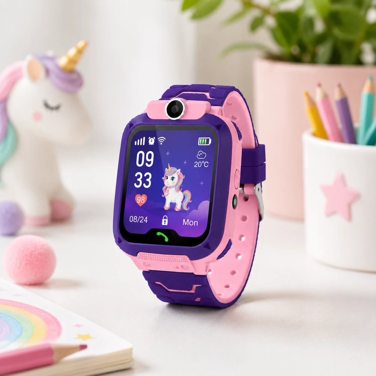 Orë Inteligjente për Fëmijë me GPS dhe Siguri – Smart 2030 C003, e pembe