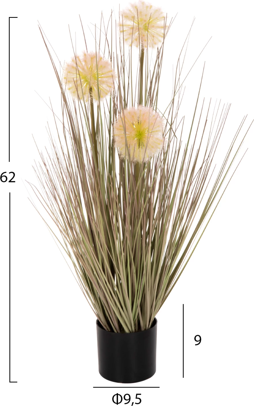 Bimë sintetike dekorative në vazo, FH4016, luleradhiqe/bar, Φ9.5x9-62Hcm