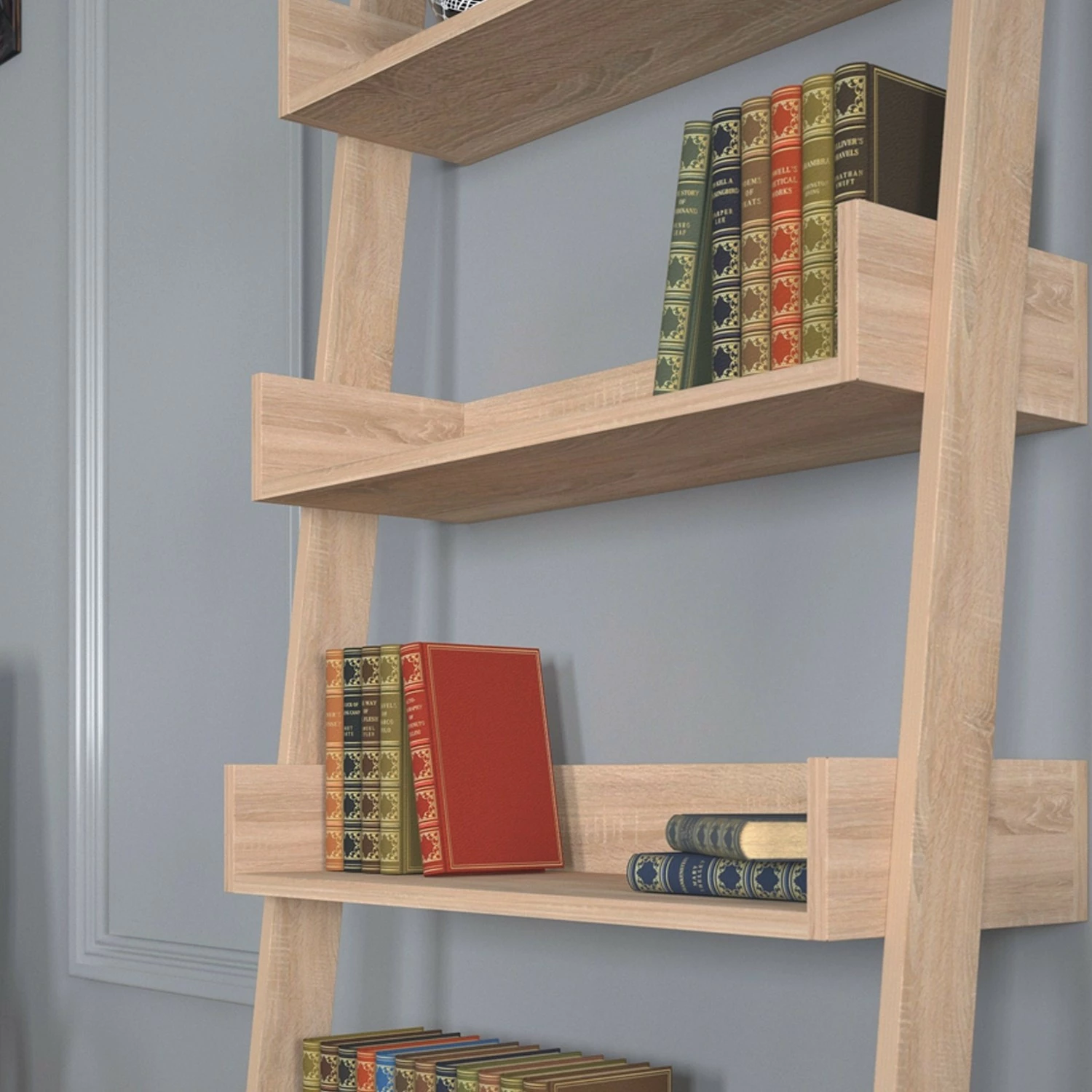 Raft librash Hanah Home, ngjyrë lisi e çelët