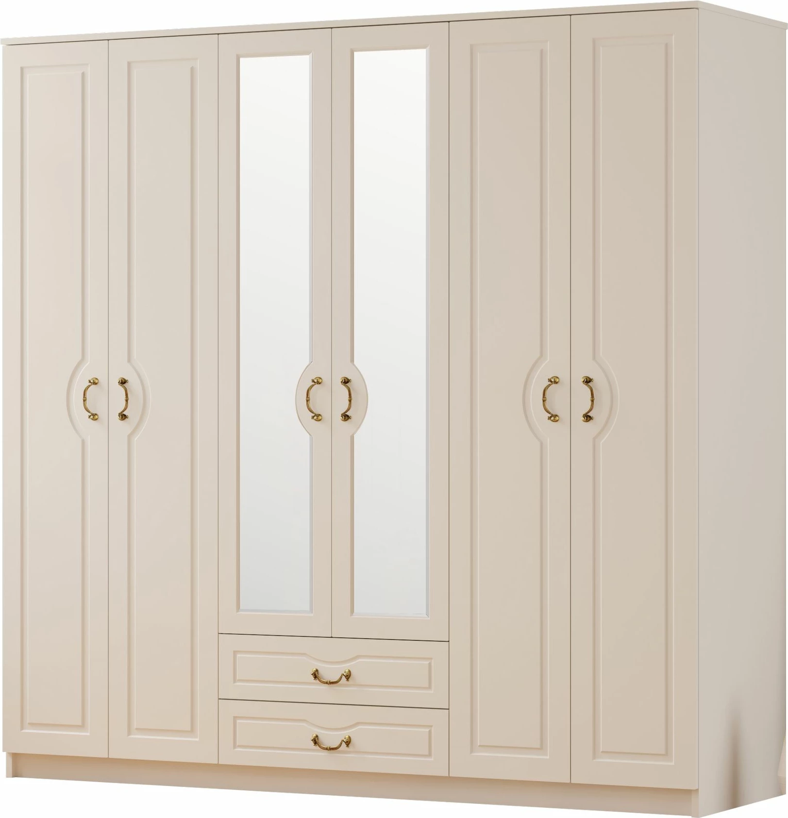 Dollap për rroba, ngjyrë e bardhë mat, Skye Decor, RB-178, 210x210x52cm