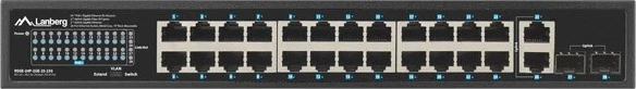 Switch Lanberg RSGE-24P-2GE-2S-250, grafite