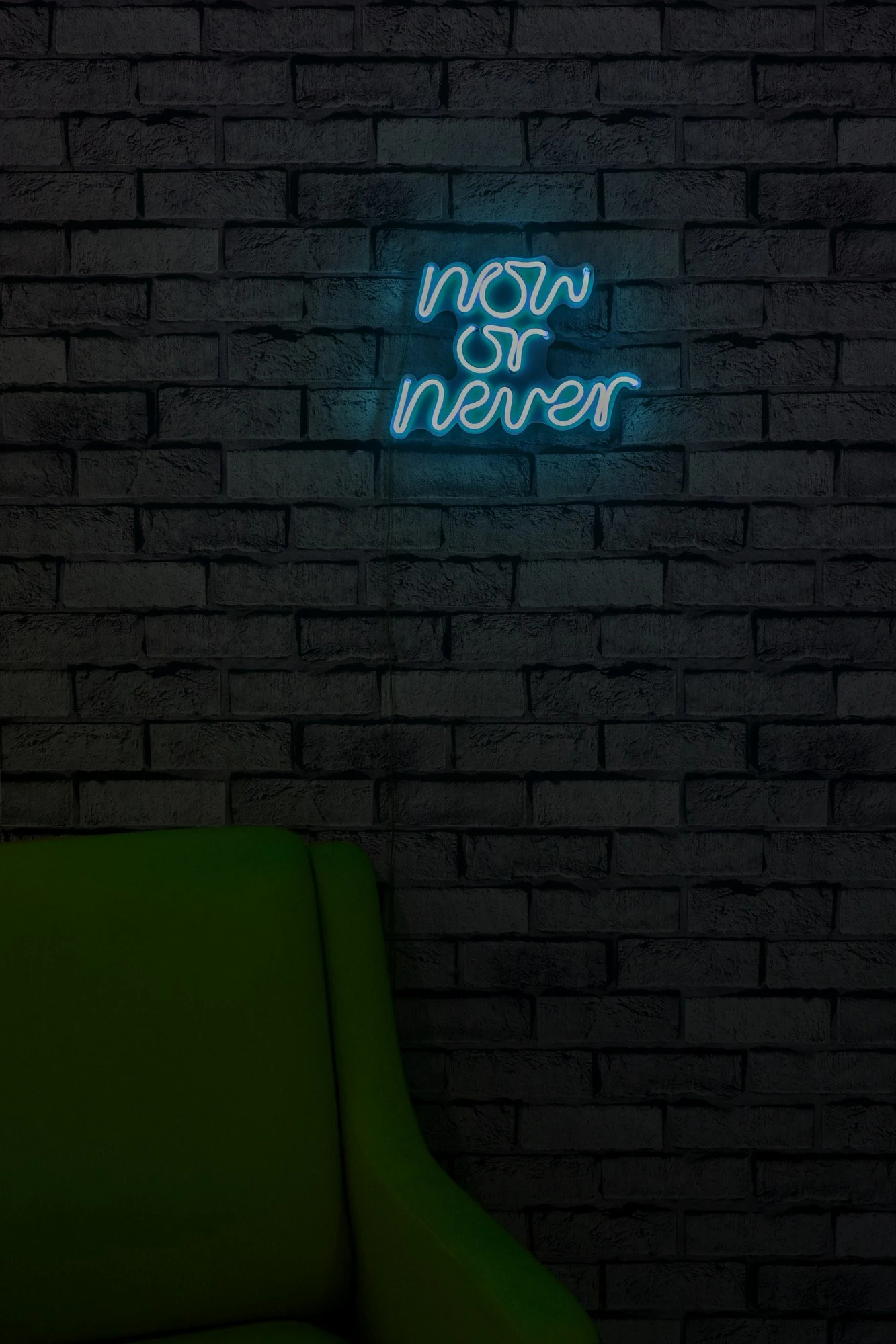 Dritë dekorative LED, plastikë, 'now or never', ngjyrë kaltër