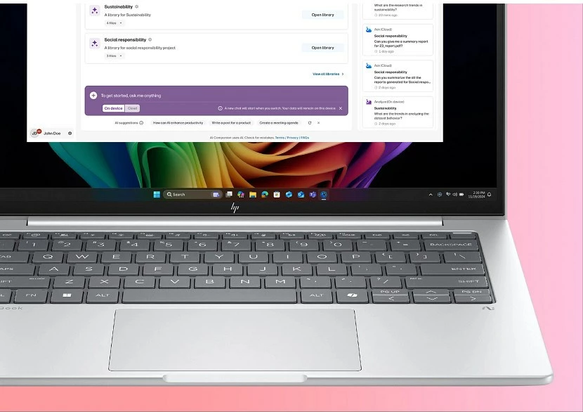 Laptop HP EliteBook 8 G1a, Ryzen AI 5 PRO 340, 14" WUXGA, 24GB RAM, 512GB SSD, Pike Silver