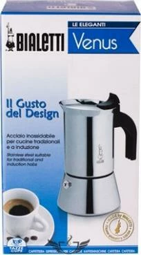 Kafetierë moka Bialetti New Venus 0007265/CN 6 filxhanë 0.3 L, argjendtë
