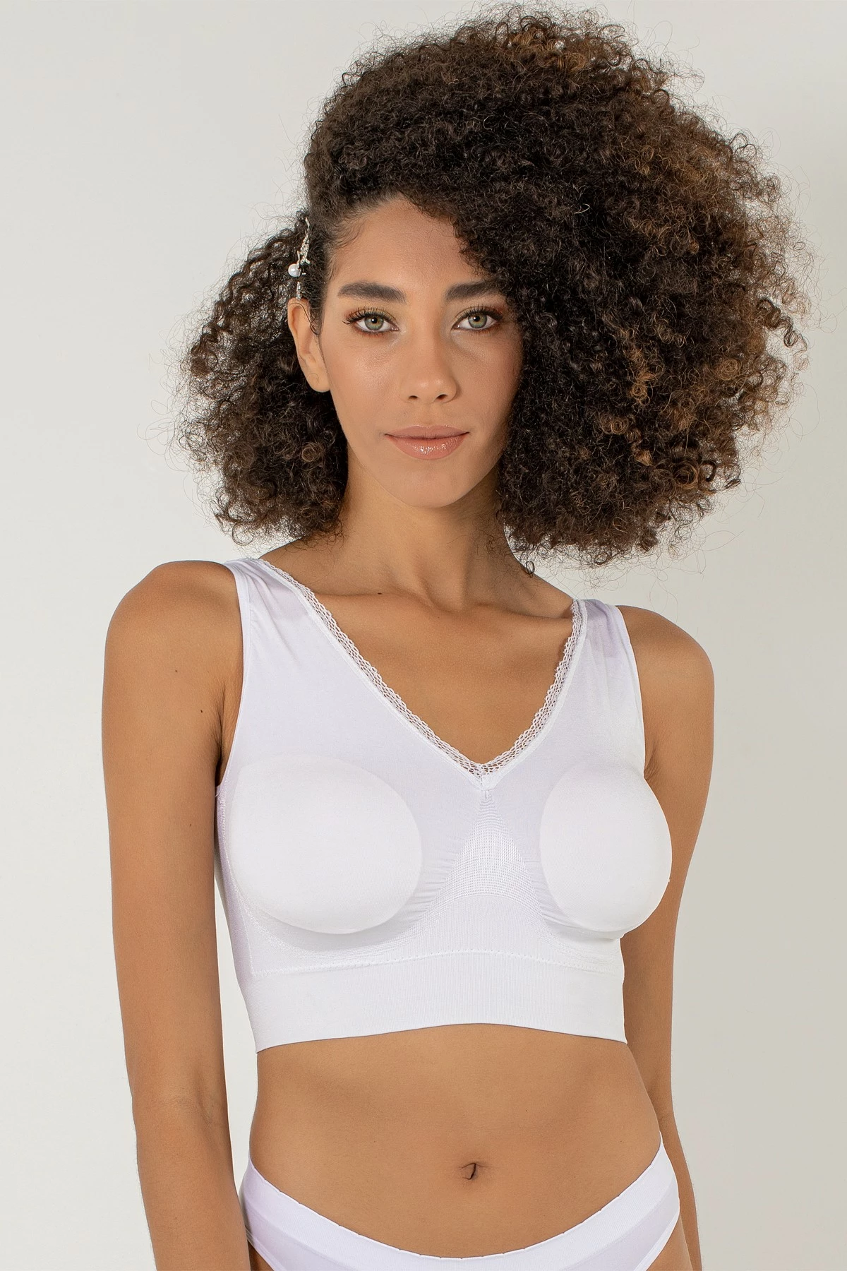 Bustier i bardhë pa vija, Jumeon, 002-000301