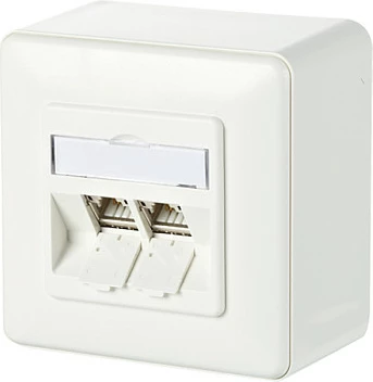 Prizë rrjeti METZ CONNECT 130B11D20002-E, RJ-45 Cat 6a, 2 porta, e bardhë