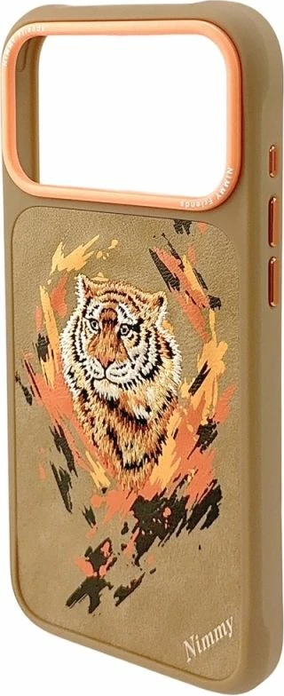 Kapak MagSafe Nimmy Tiger për iPhone 17 Pro, kafe e çelët