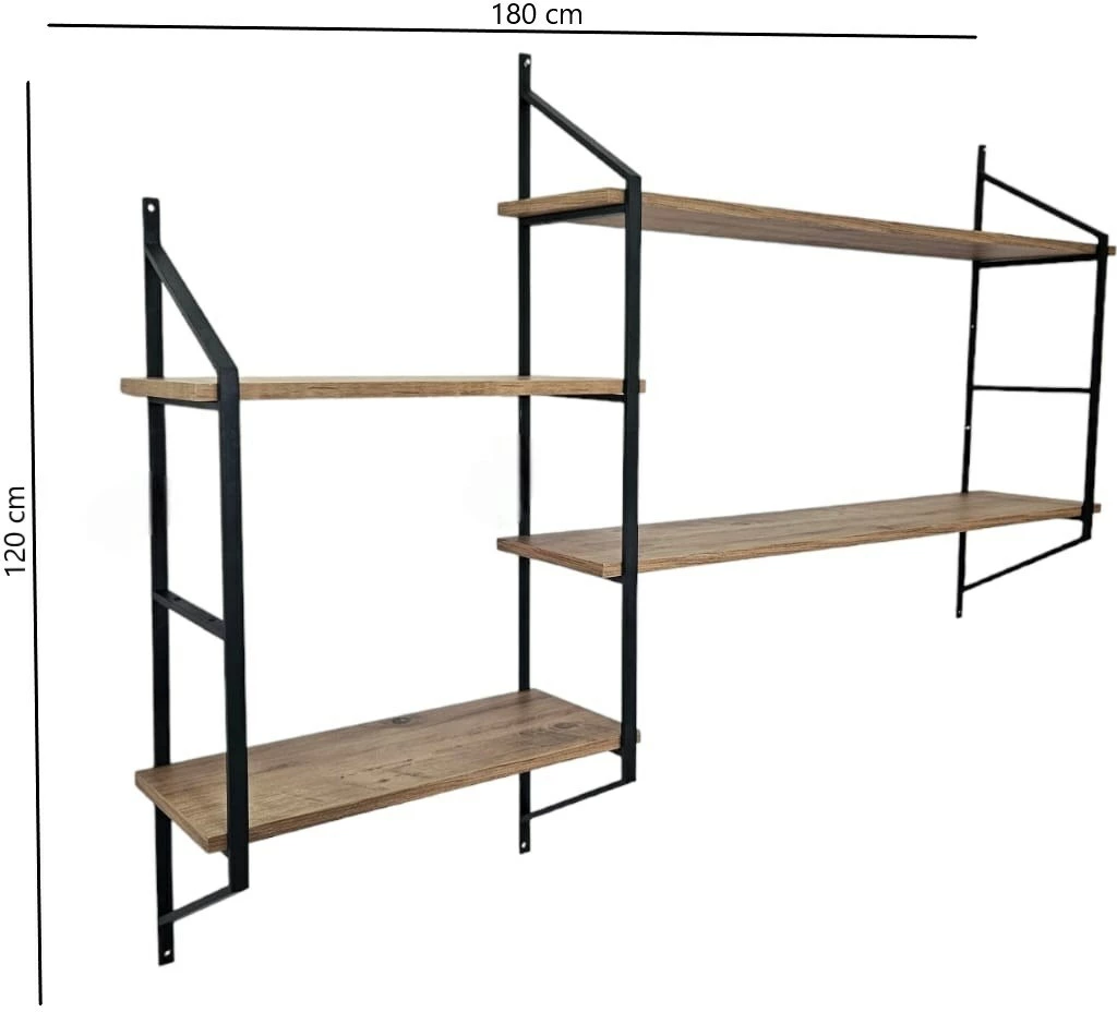 Raft muri Hanah Home, Raffy5, ngjyrë e zezë dhe Atlantic Pine
