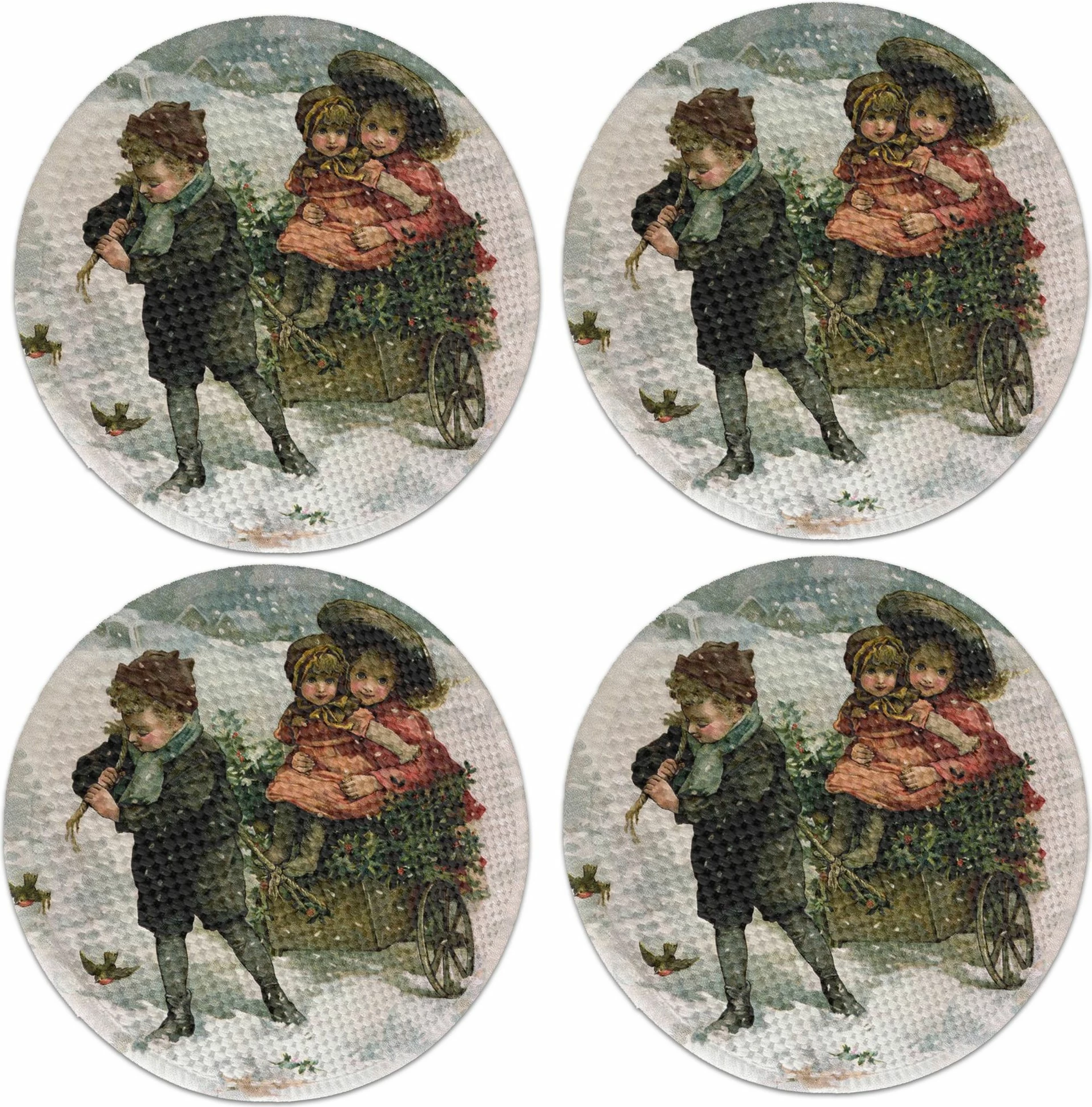 Set nënshtruesish tavoline Hermia Concept, shumëngjyrësh, 3389Supla, 4 copë