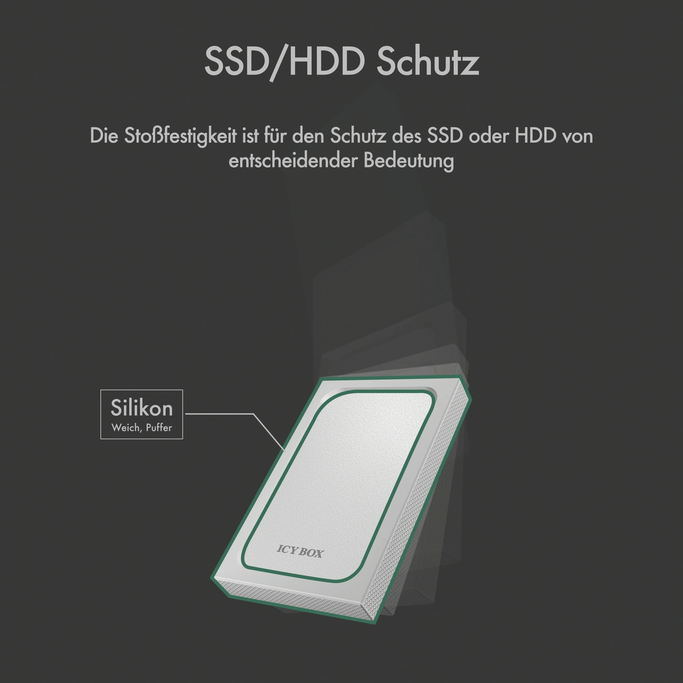 Kuti e jashtme HDD/SSD ICY BOX IB-241WP, 2.5", USB 3.2, alumini, anthracite/silver