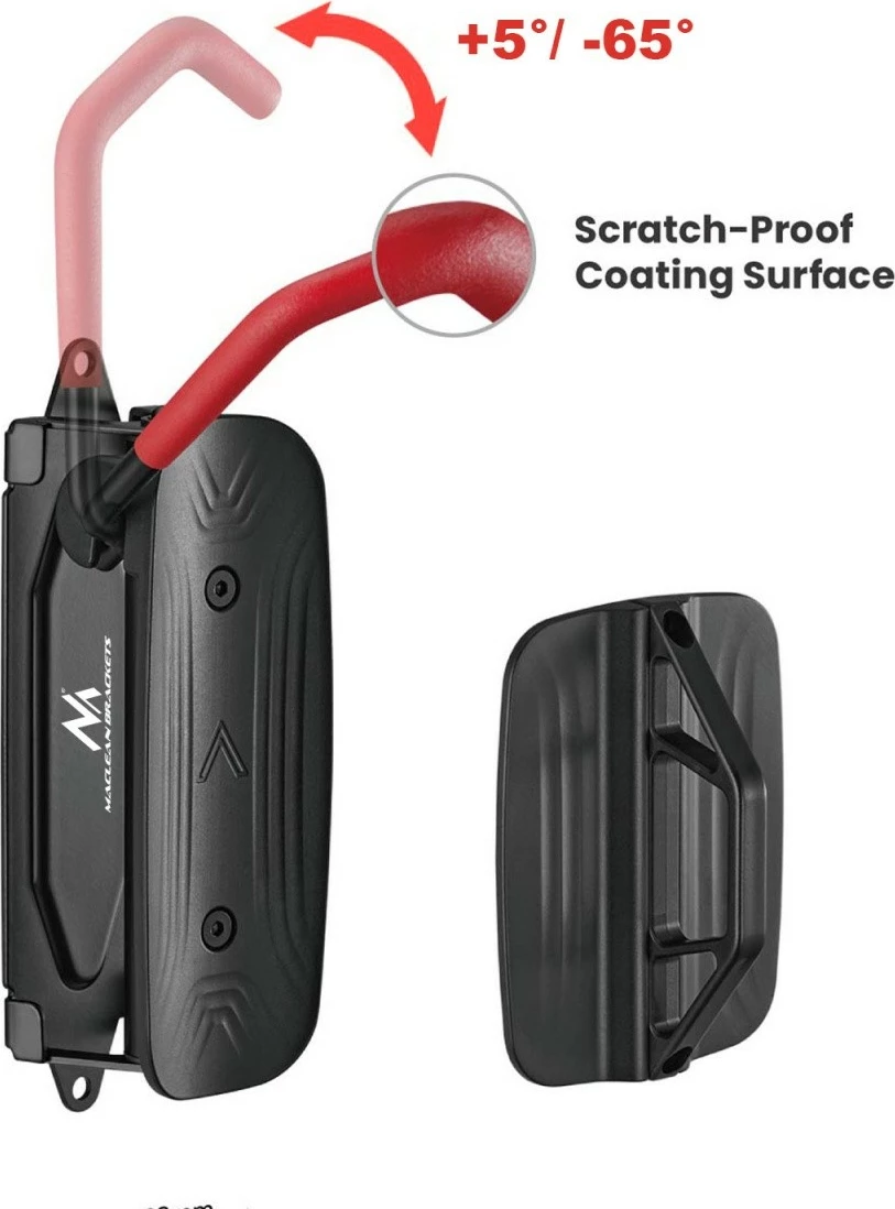 Mbajtëse murale për biçikletë Maclean MC-998, deri 30kg, e zezë/e kuqe