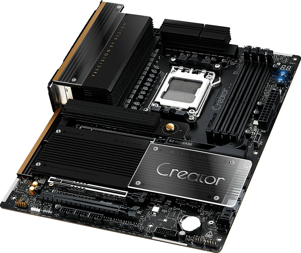 Pllakë amë ASRock X870 Taichi Creator, Socket AM5, ATX, DDR5, 10GbE, Wi‑Fi, e zezë