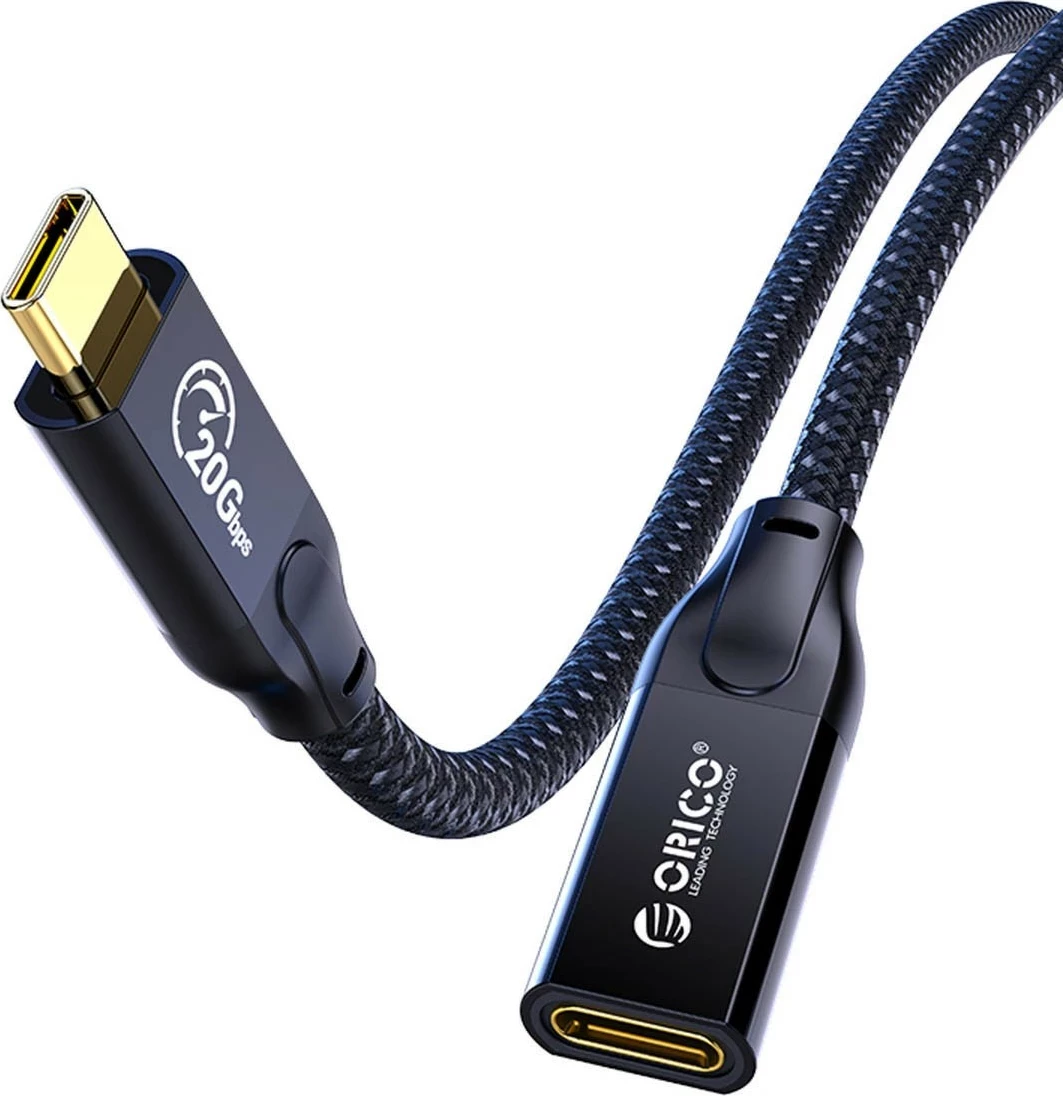 Kabëll zgjatues USB-C Orico 3.2, 20Gbps, 4K, 100W, 1m, zi