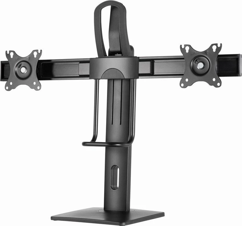 Mbajtës desktopi për 2 monitorë Gembird MS-D2-01 17"-27" VESA 75x75/100x100 max 6 kg, i zi