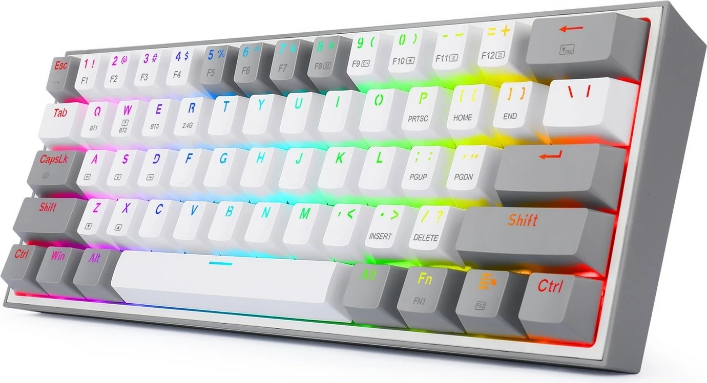 Tastierë mekanike Redragon K616 Fizz PRO, RGB, wireless/wired, white-grey