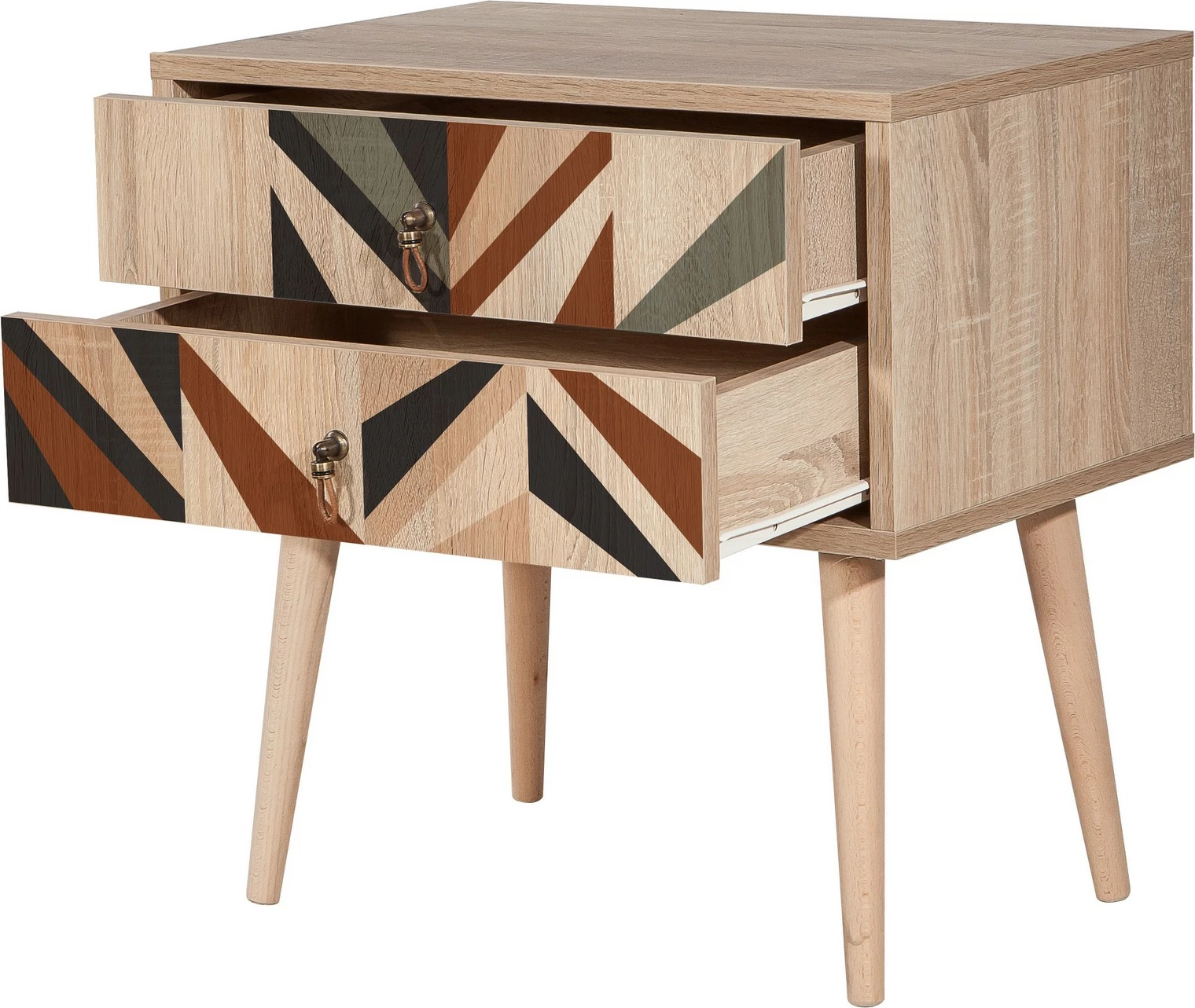 Komodinë natës Hanah Home, City Triangle, shumëngjyrëshe