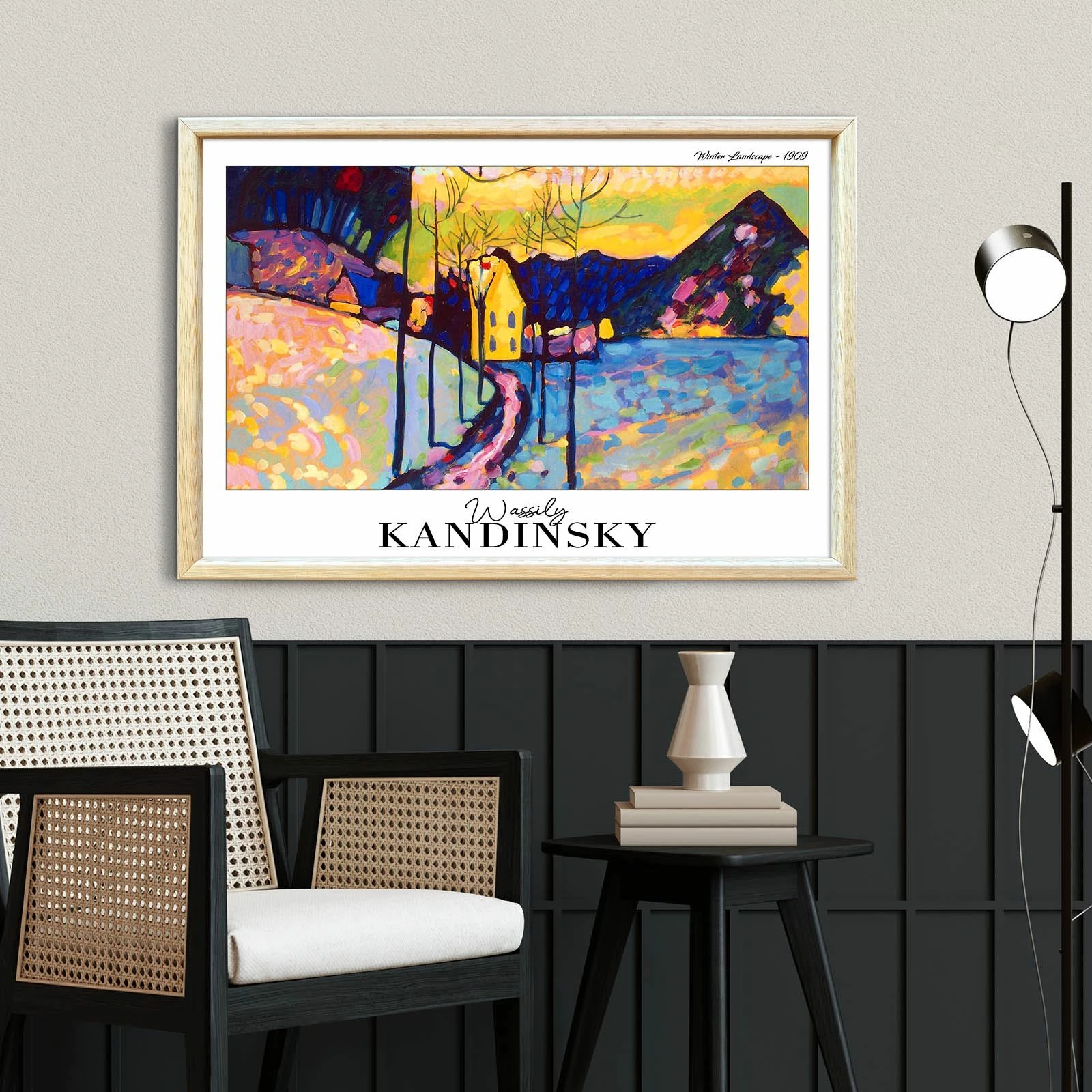 Pikturë dekorative me kornizë, shumëngjyrëshe, Wallity, 4262AHSKANDINSKY-023, 42x62cm