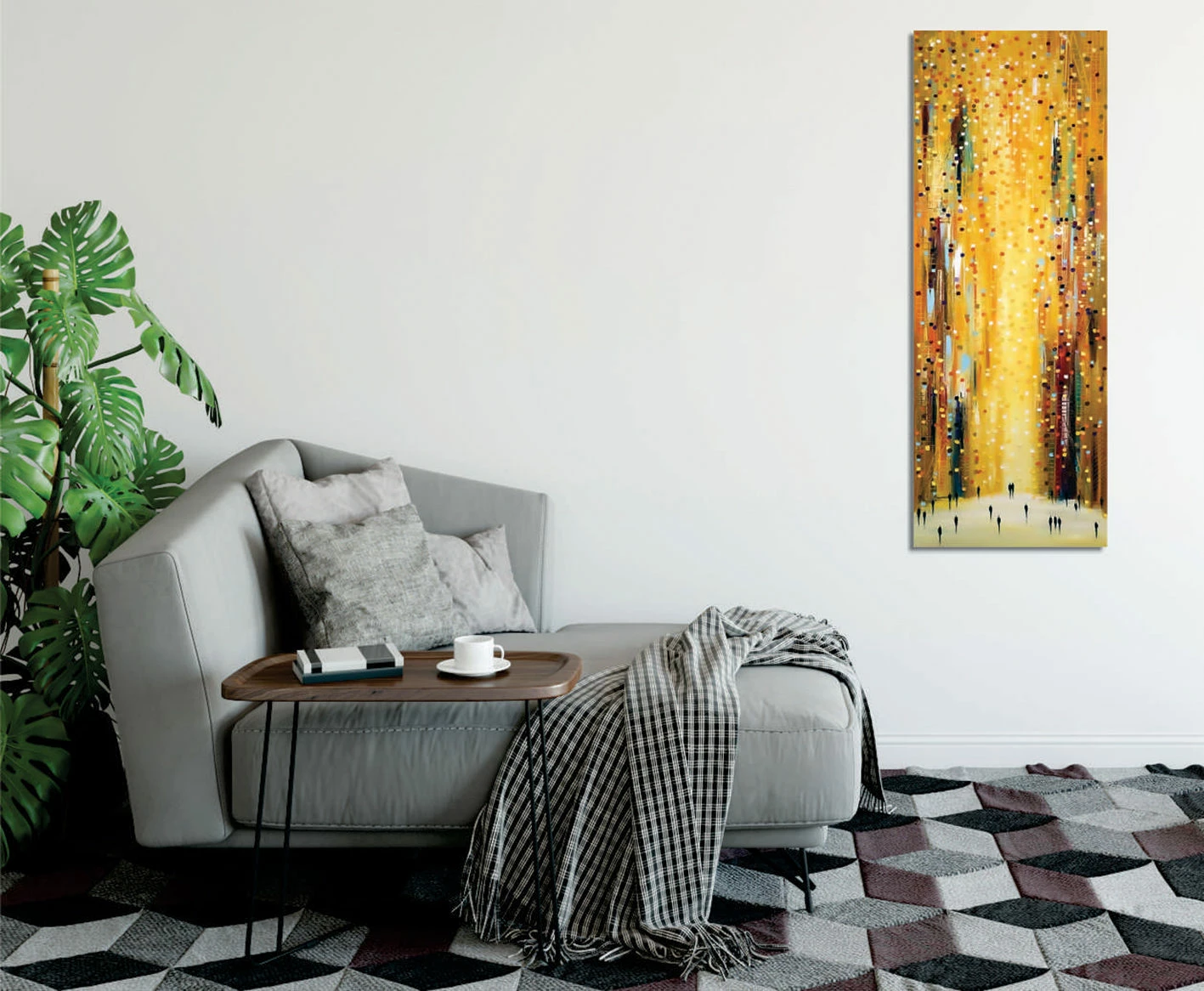 Pikturë dekorative në kanavacë, Wallity, PC320, shumëngjyrëshe, 30x80cm