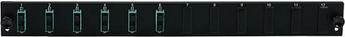 Panel frontale fibër optike EFB Elektronik 1U 12-port, 6x SC Duplex OS2, vertikal, zi