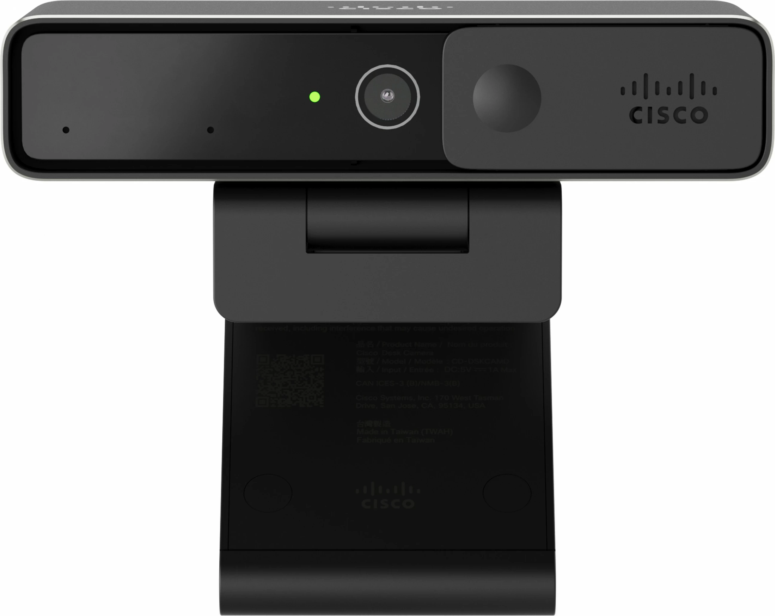 Webcam Cisco Desk Camera 4K, 13MP, USB-C, 4K Ultra HD, dy mikrofona, e zezë