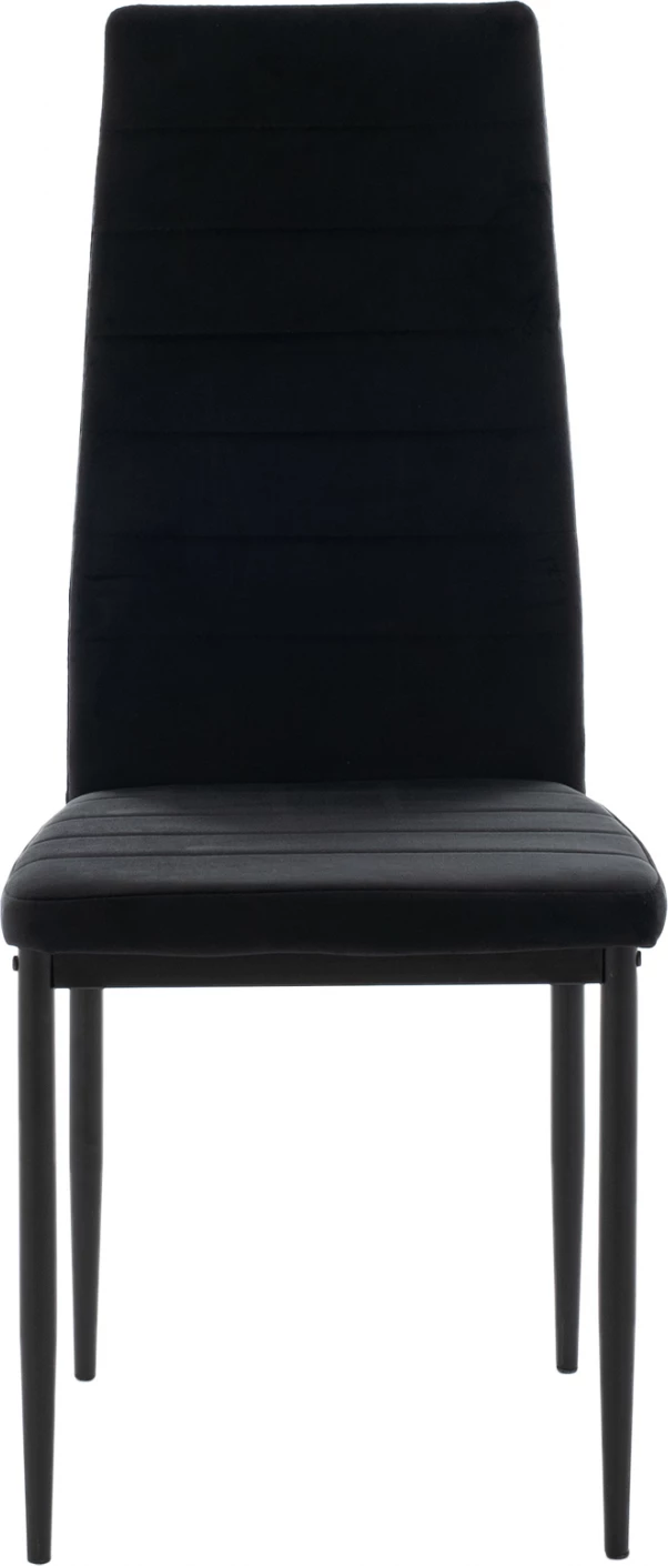 Karrige metalike, FH0037.34, kadife e zezë, me kornizë metalike, set prej 4 copash