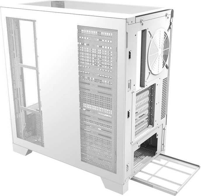 Kasë Darkflash DY450, ATX Mid Tower, pa ventilatorë, xham i temperuar, e bardhë