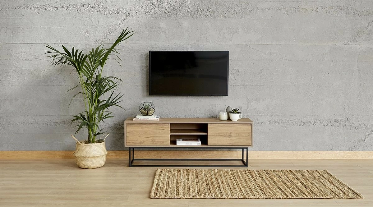 Komodë TV Hanah Home, Laxus 140, ngjyrë arre, 140x50x40cm