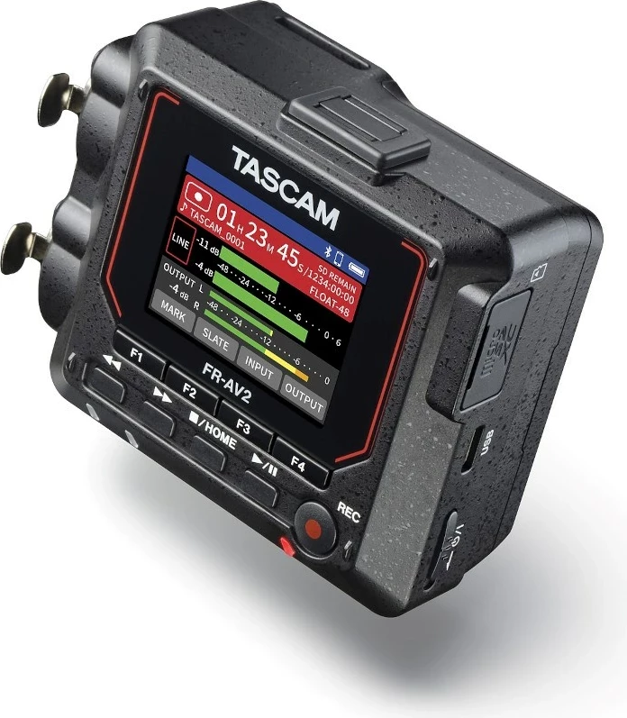 Regjistrues portativ audio TASCAM FR-AV2, 2 kanale, MicroSDHC, USB Type-C, i zi
