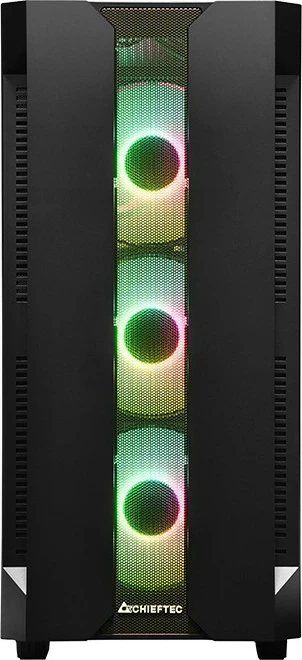 Kasë Chieftec Hunter GS-01B-OP, midi tower, xham i temperuar, RGB, e zezë