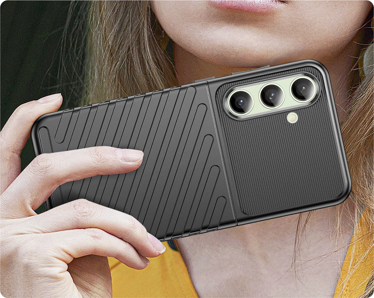 Mbështjellës Hurtel Thunder Case për Samsung Galaxy S24 FE, TPU, Zi