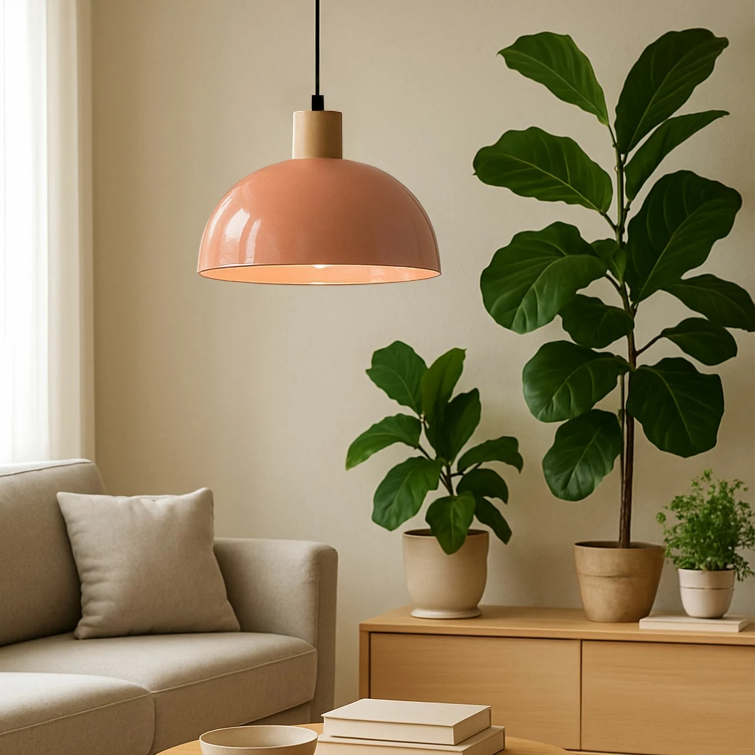 Llambë tavani Opviq, ngjyrë salmon, 242025