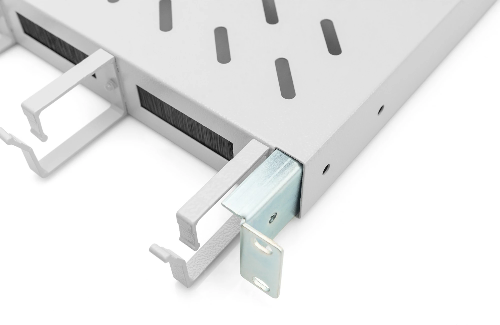 Raft për kabinet rrjeti Digitus 19" 1U, me menaxhim kabllosh, gri