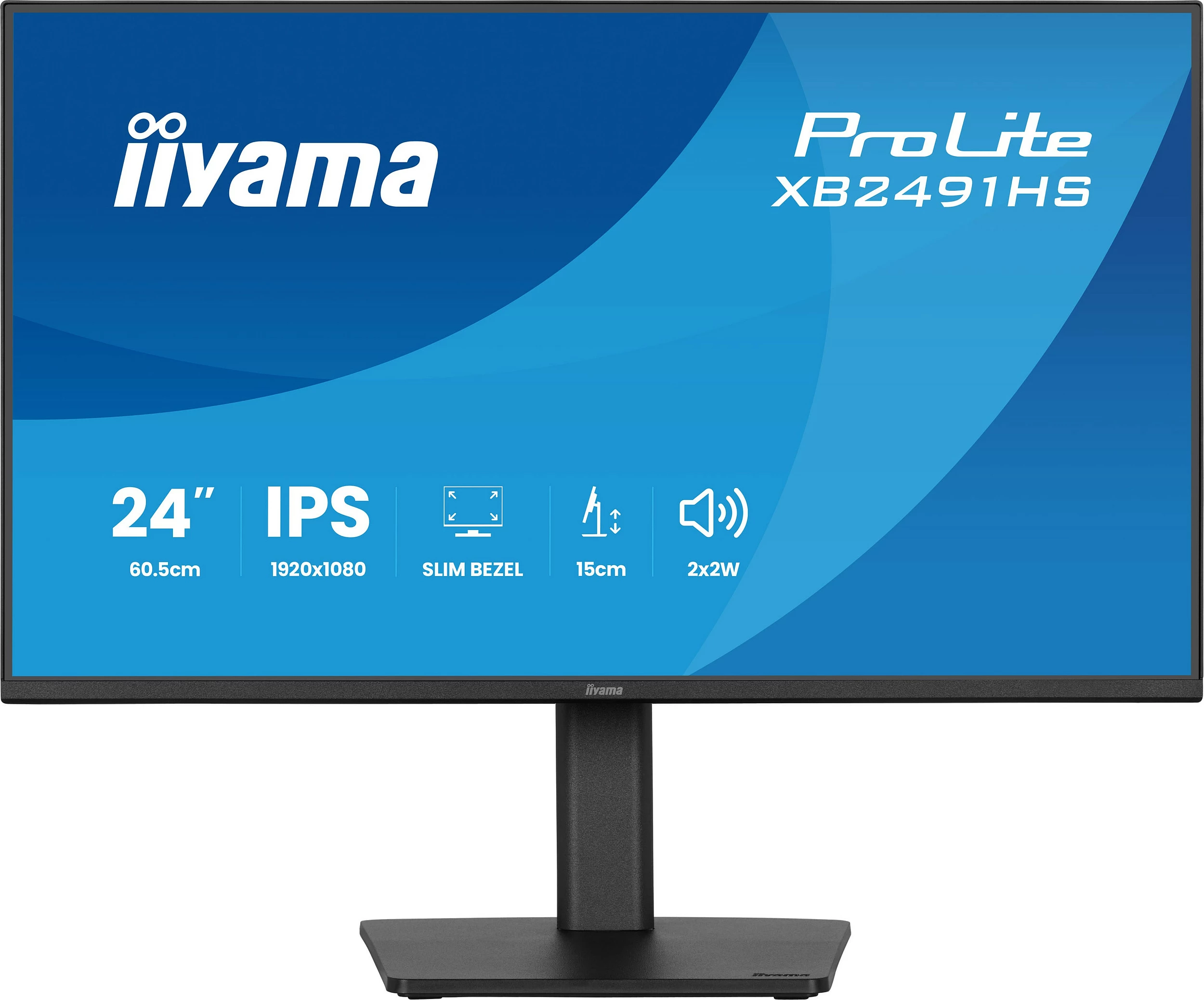 Monitor iiyama ProLite XB2491HS-B1, 24" IPS, Full HD 1920x1080, FreeSync, altoparlantë, i zi